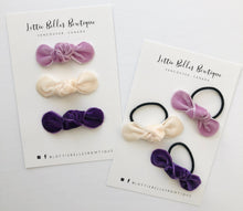 Load image into Gallery viewer, Custom Velvet Knot Set - 3 Knot Bows
