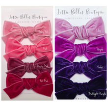 Load image into Gallery viewer, Custom Itty Bitty Velvet Set - 3 Velvet Bows