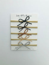 Load image into Gallery viewer, Custom Suede Tiny Bow Set - 3 Suede Bows