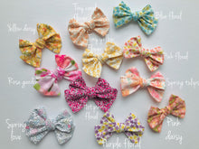 Load image into Gallery viewer, Custom Knot Hair Ties Set - 5 Knot Bows Hair Ties