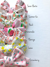 Load image into Gallery viewer, Custom Knot Hair Ties Set - 5 Knot Bows Hair Ties