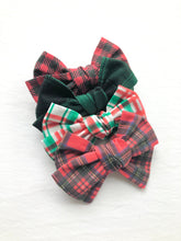 Load image into Gallery viewer, Toddler Hair Bows, Hair bows for babies, hair clips, toddler hair bow, baby hair bow, baby headband bow, Christmas hair bow, Christmas headband bow, Christmas baby bow, green hair bows, plaid hair bow, Christmas plaid hair bow, stocking stuffer ideas for girls, red plaid hair bow, green plaid hair bow, buffalo plaid hair bow