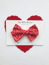 Load image into Gallery viewer, Red with White Hearts