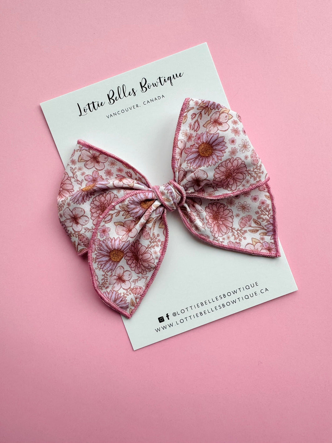 Pink Spring Florals - Fable Bow