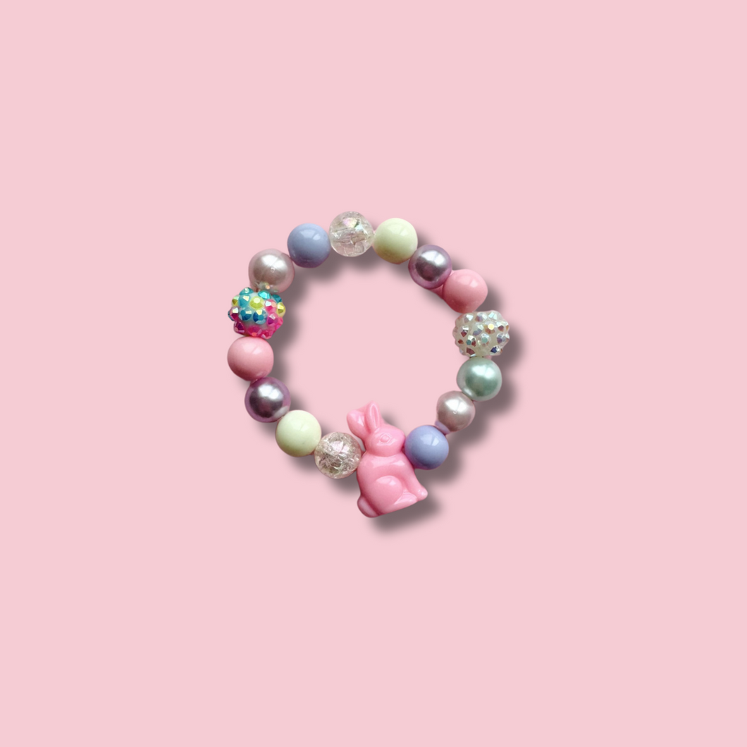 Pink Chocolate Bunny Bracelet