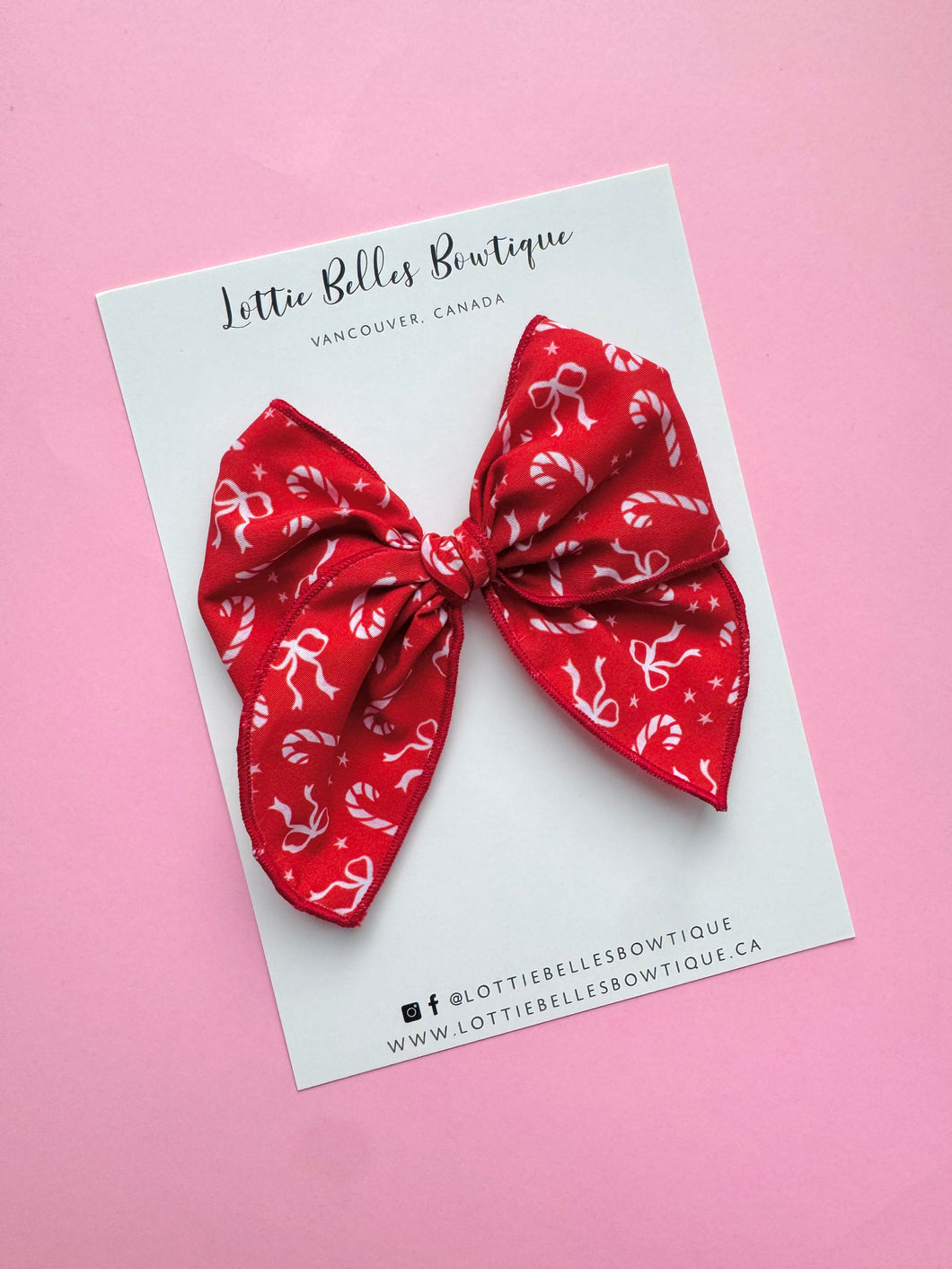 Red Candy Cane Bows- Fable Bow
