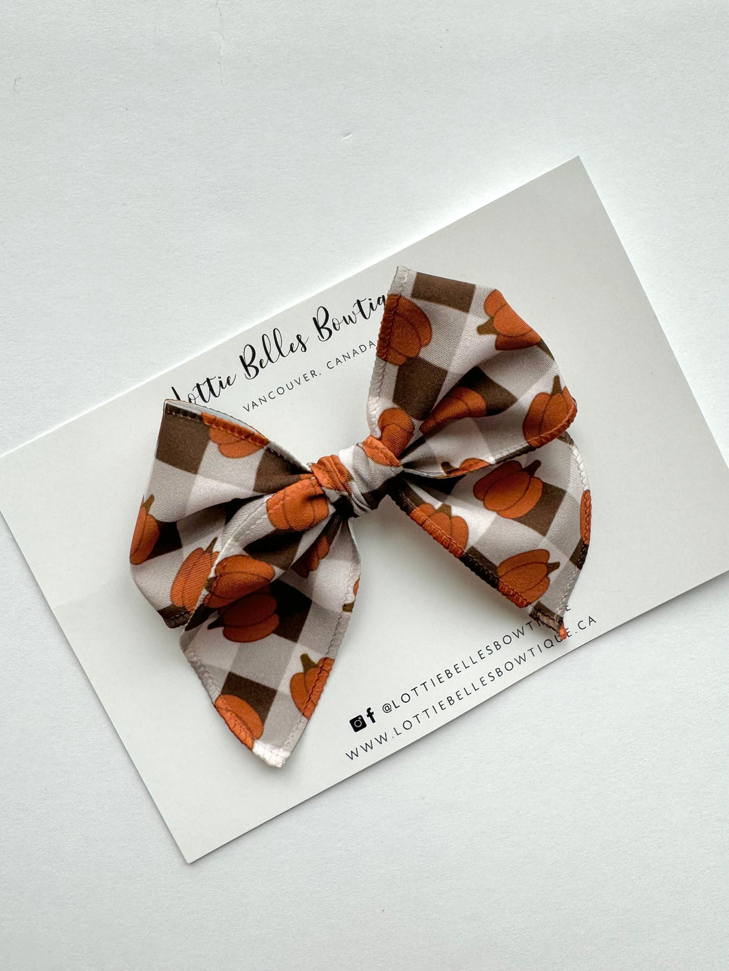 Fall Pumpkin Plaid - Fable Bow