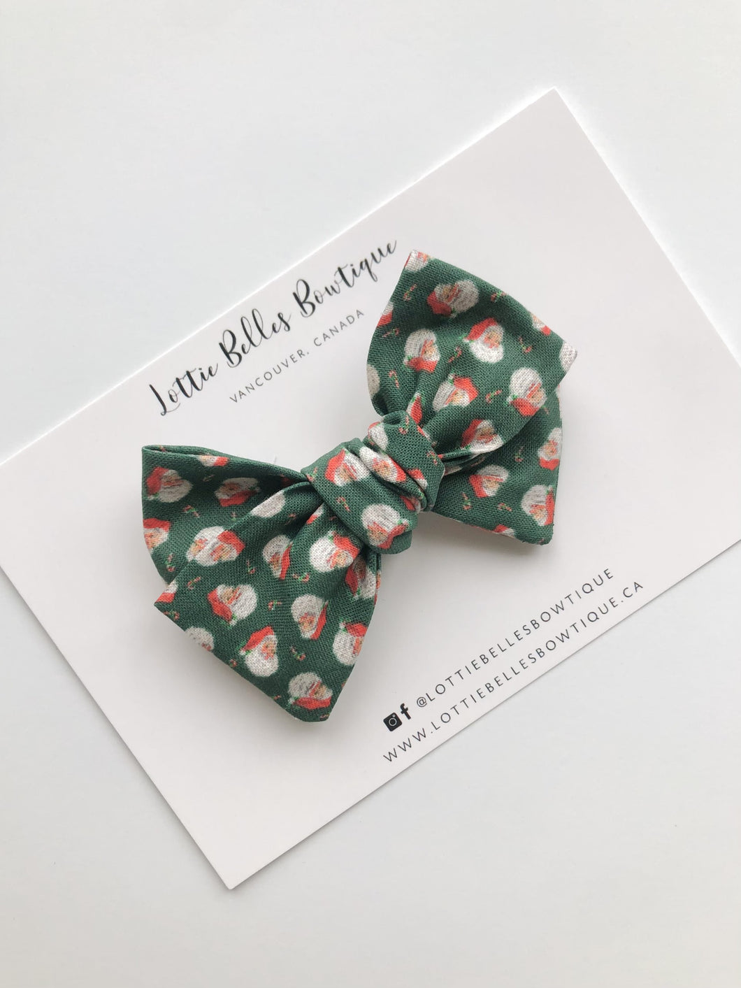 Green Retro Santas- Bow Tie