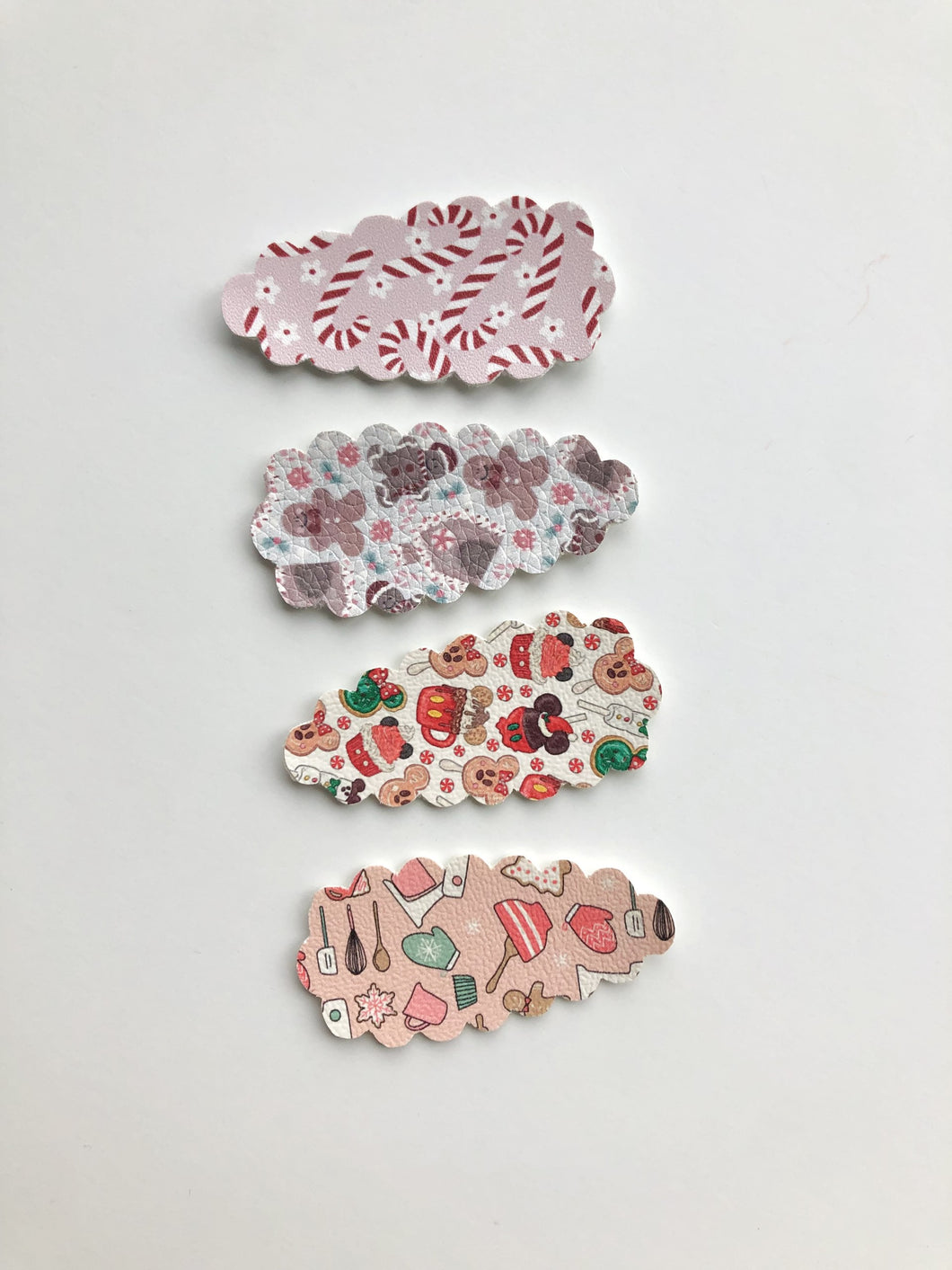 Christmas - Faux Leather Snap Clips