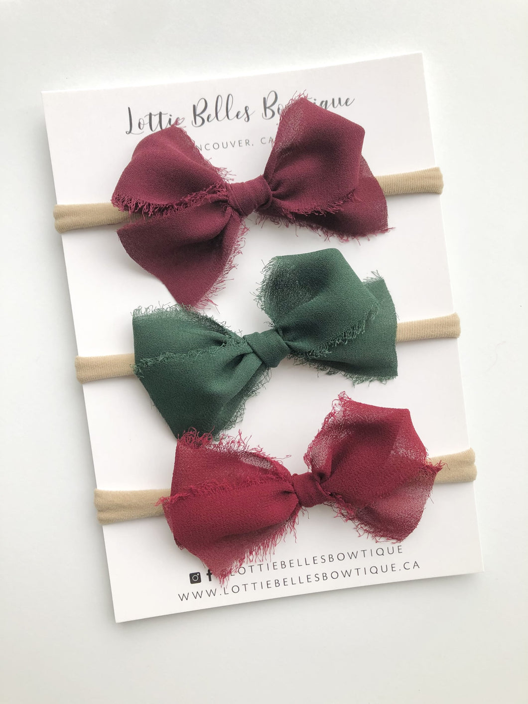 Christmas Silk Ribbon Bows