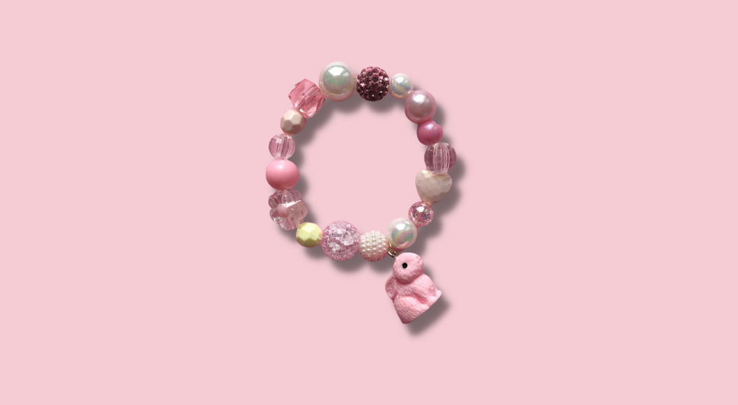 Pink Easter Bunny Bracelet