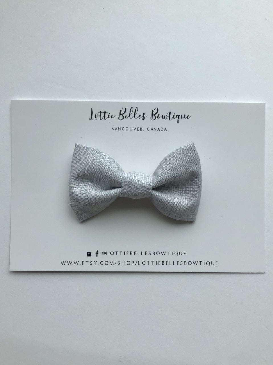 Light Grey - Bow Tie