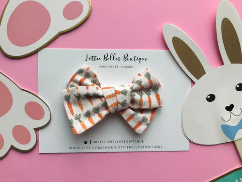 Gift for Toddler Girls. Toddler Hair Bows, Hair bows for babies, hair clips, toddler hair bow, baby hair bow,  baby headband bow, easter hair bows, bunny hair bow, easter basket stuffer ideas, carrot hair bow, easter carrots, easter gift for girls