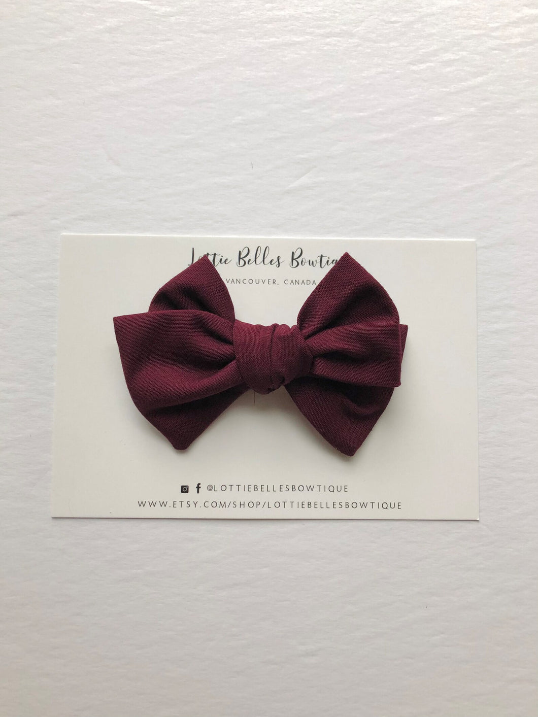 Burgundy - Bow Tie