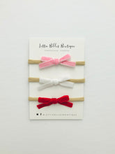 Load image into Gallery viewer, Custom Itty Bitty Velvet Set - 3 Velvet Bows
