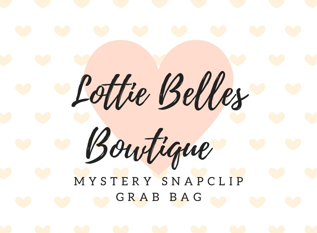 Mystery Grab Bag - 7 Faux Leather Snap Clips