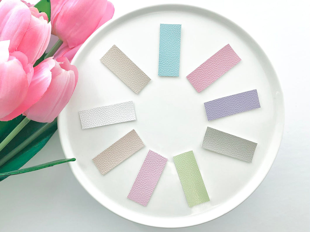 Modern Pastels - Faux Leather Snap Clips