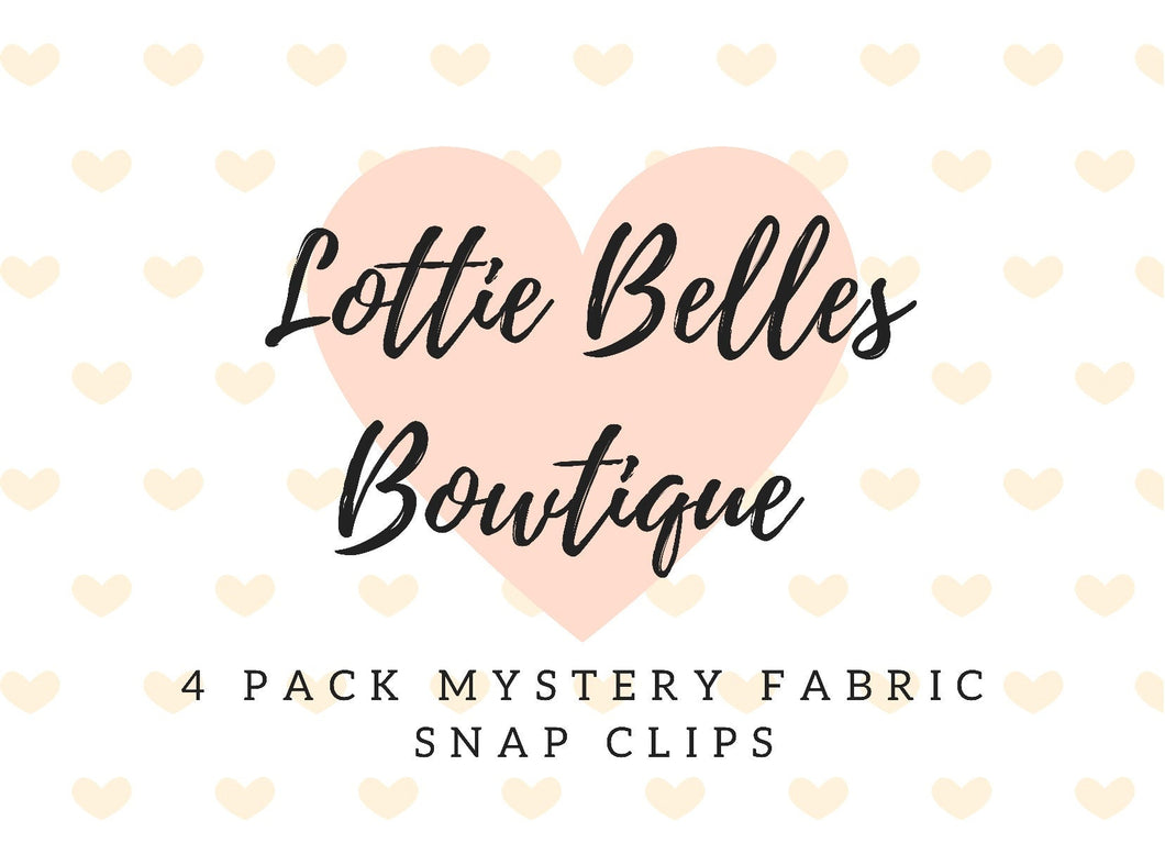 Mystery Grab Bag - 4 Fabric Snap Clips