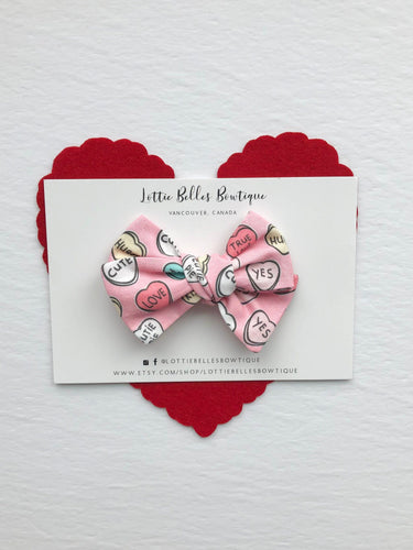 Toddler Girls. Toddler Hair Bows, Hair bows for babies, hair clips, toddler hair bow, baby hair bow,  baby headband bow, valentines hair bow, pink hair bow, conversation hearts