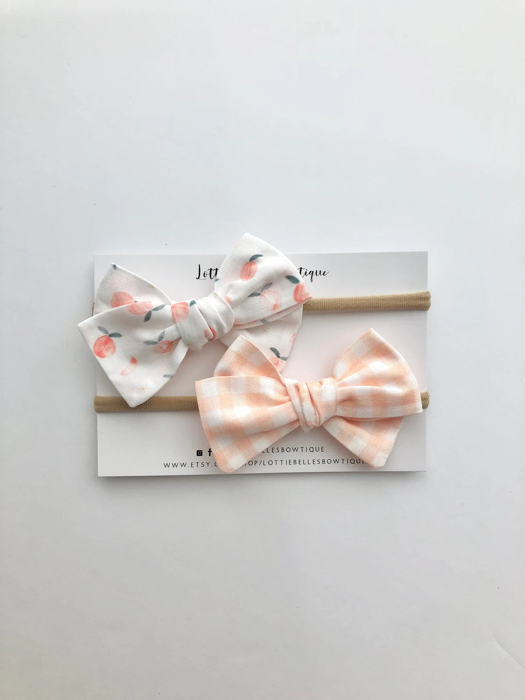 Peachy Pair - 2 Summer Bows