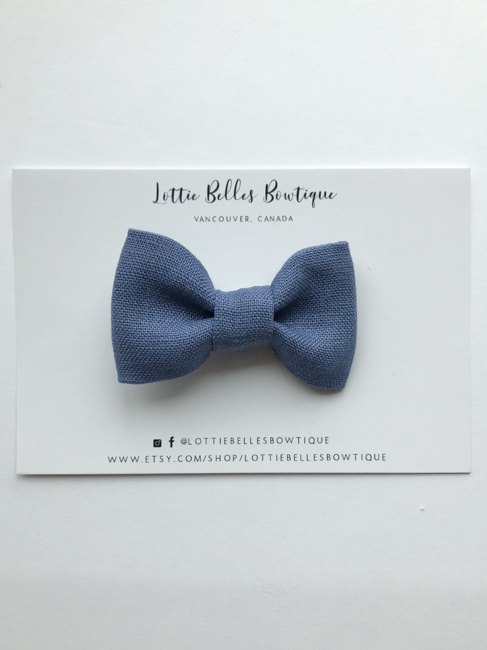 Blue Linen - Bow Ties