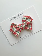 Load image into Gallery viewer, Red and Green Plaid - Bow Tie
