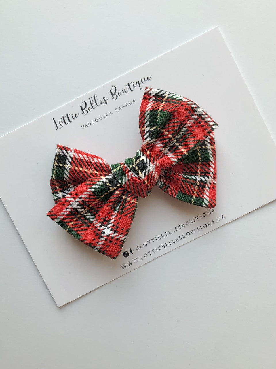 Red and Green Tartan - Bow Tie