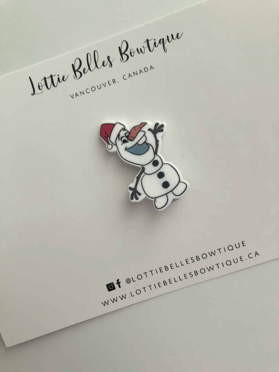 Huggable Snowman Acrylic Clip