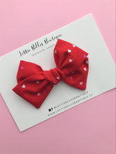 Load image into Gallery viewer, Red with Tiny Hearts -  Bow Tie
